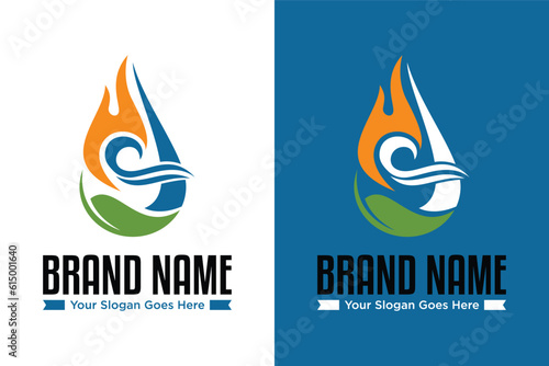 four elements air water fire earth symbol illustration logo design
