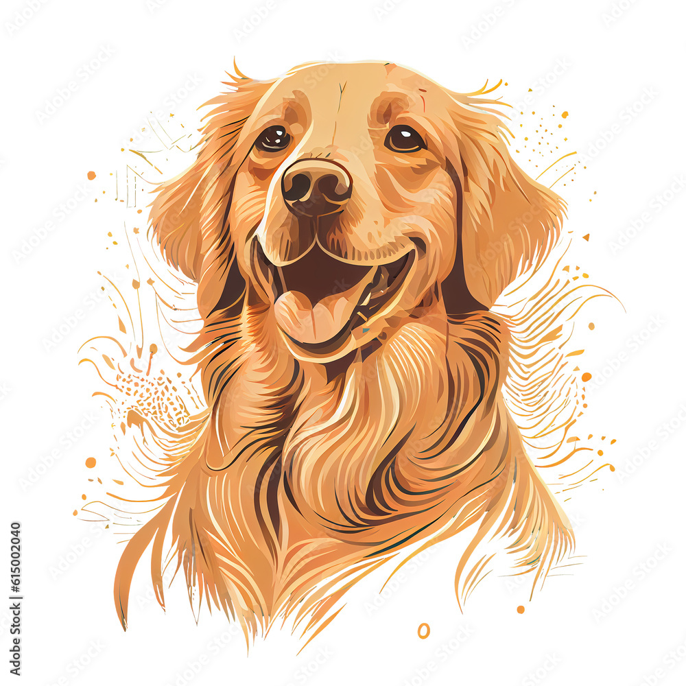 Golden Retriever Dog clipart