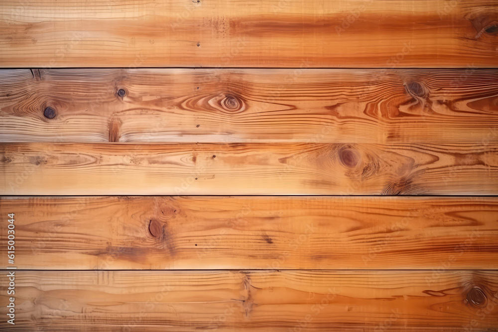 Light Brown Wooden Board Background. Generative AI