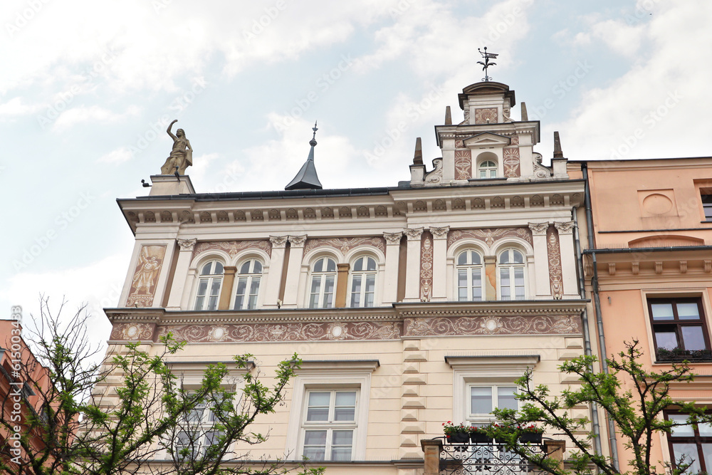 Bonerowski Palace on the main Market Square in Krakow, Poland
