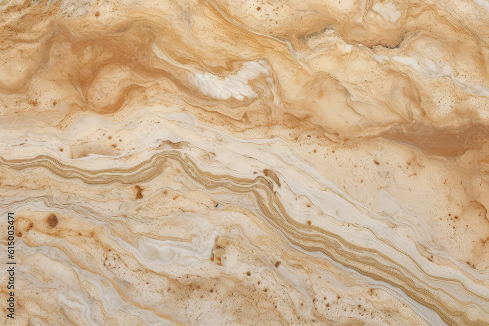 Travertine Marble In Beige Tones. Generative AI Travertine Marble In Beige Tones. Generative AI