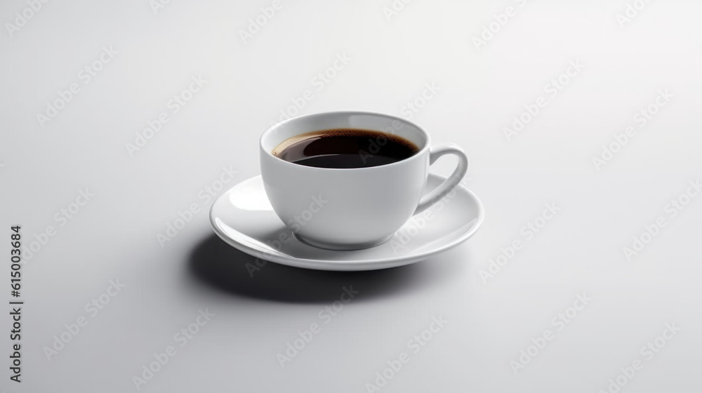 white cup of coffee on isolated white background white cup of coffee on isolated white background