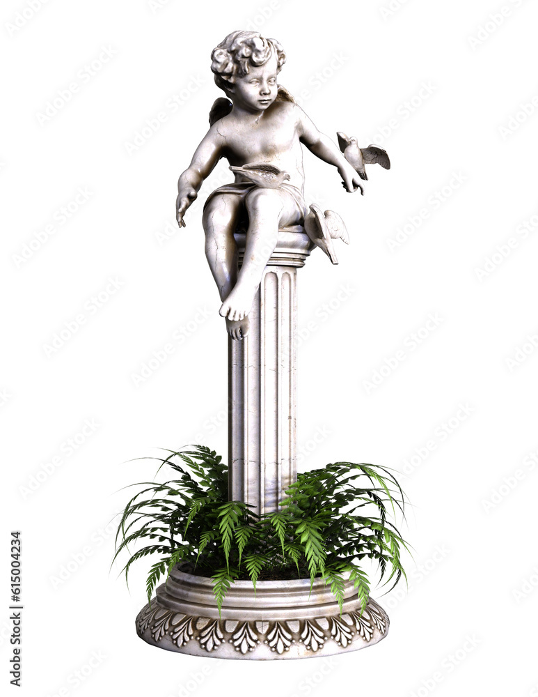Obraz premium 3d render of a classical angel sculpture