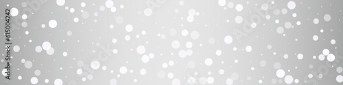 Gray Snow Vector Silver Panoramic Background. New