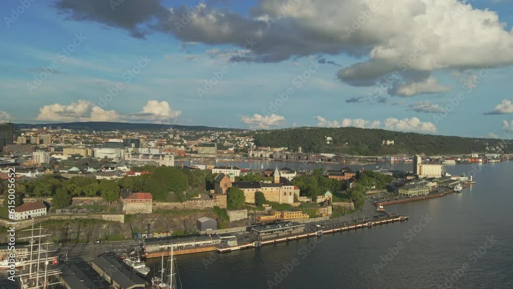 The waterfront park of Konstraskjaeret in Oslo Norway The waterfront park of Konstraskjaeret in Oslo Norway
