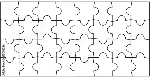 32 piece jigsaw puzzle template 8x4 piece