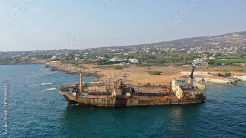 Fototapeta Naklejka Na Ścianę i Meble -  EDRO III Shipwreck in Paphos Cyprus