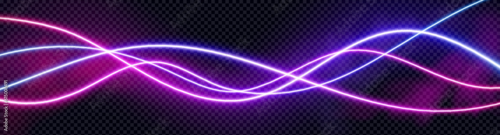 Neon audio voice frequency wave and abstract sound light vector ...