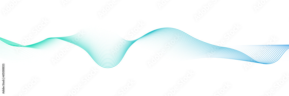 Abstract gradient smooth wave on a white background. Dynamic sound wave ...