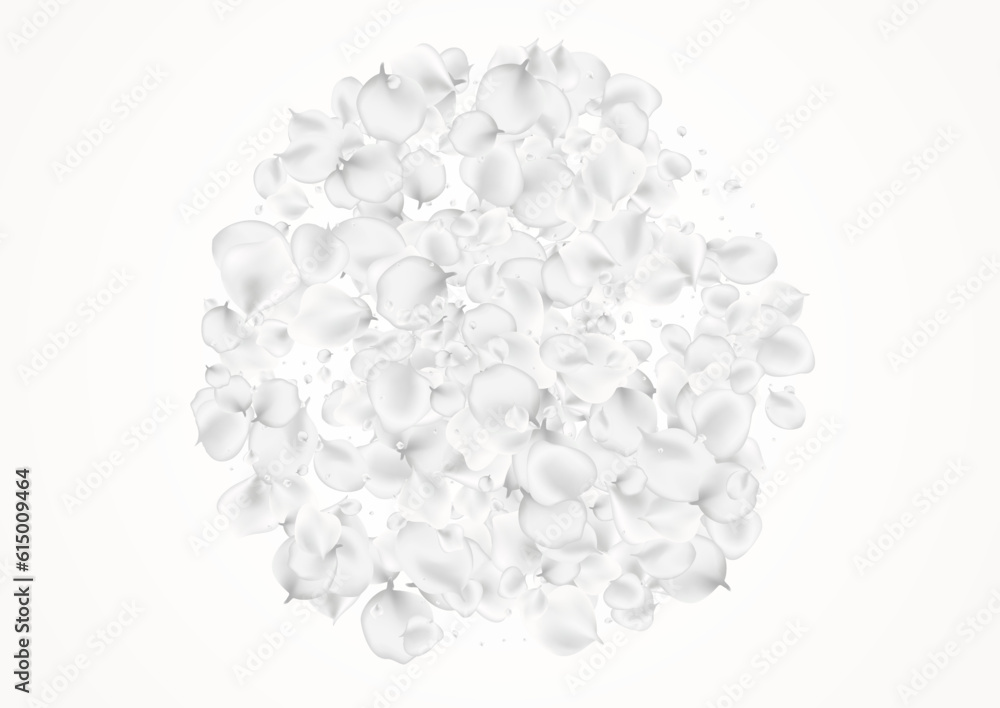Snowy Sakura Vector Light Background. Pastel Snowy Sakura Vector Light Background. Pastel