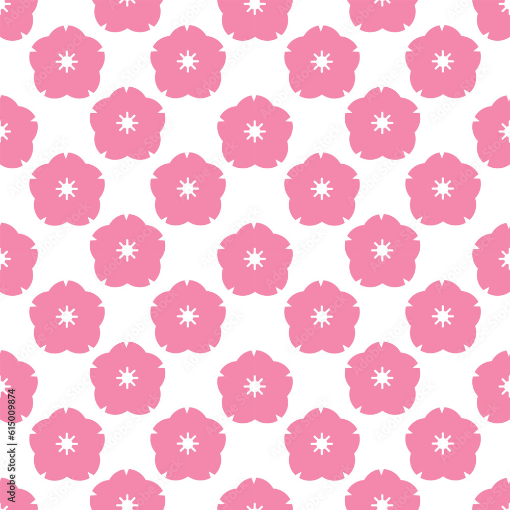 Cherry blossom seamless pattern background for wrapping, card and more. Vector illustration