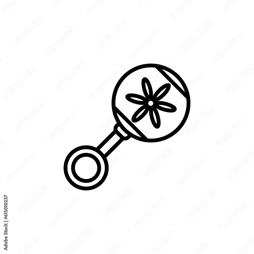Obraz premium Rattle baby toy icon isolated on transparent background