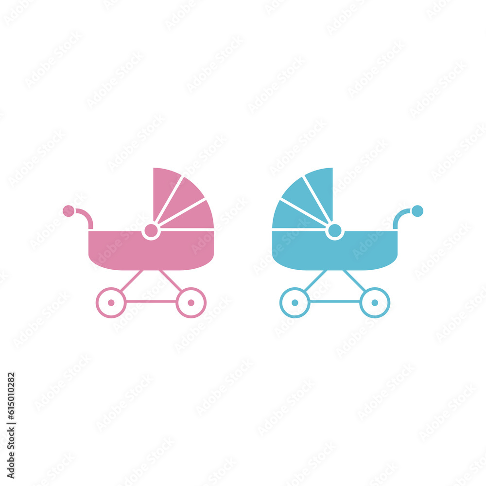 Baby stroller icon isolated on transparent background Baby stroller icon isolated on transparent background