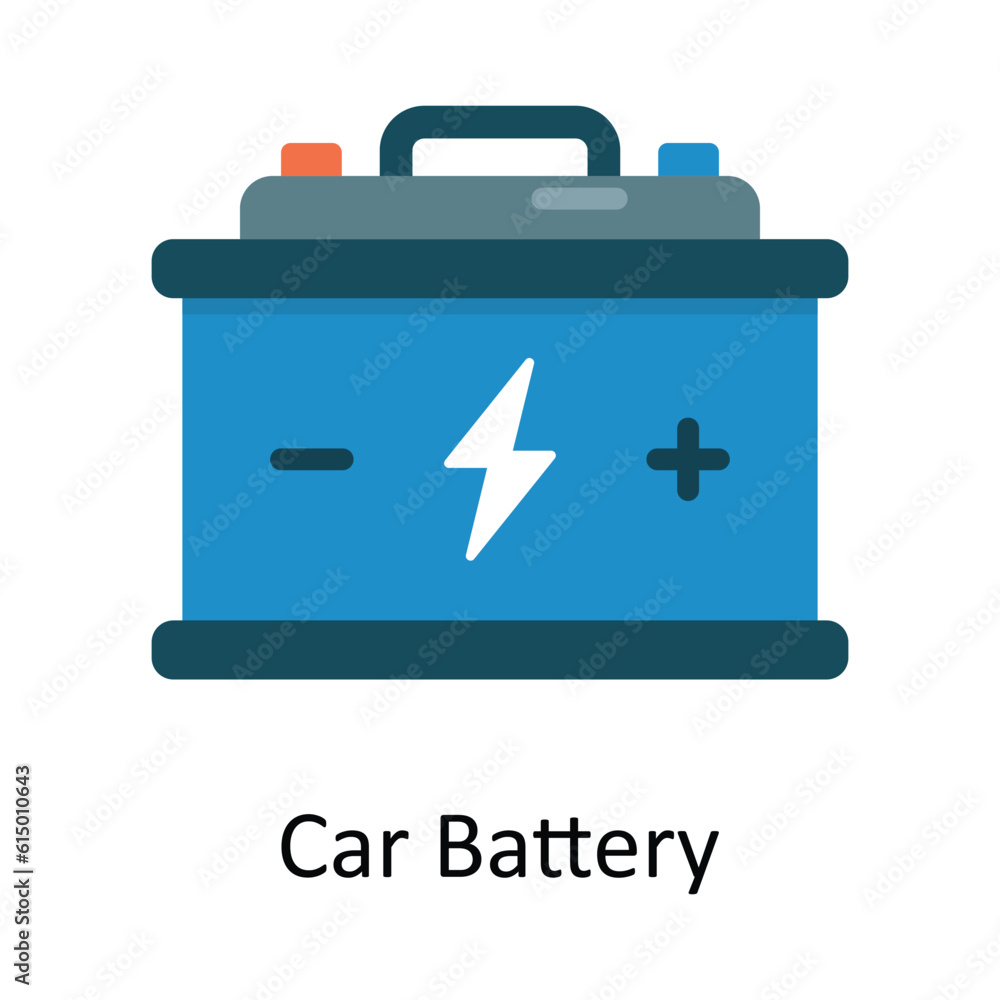 Car Battery Vector Flat Icon Design illustration. Nature and ecology Symbol on White background EPS 10 File Car Battery Vector Flat Icon Design illustration. Nature and ecology Symbol on White background EPS 10 File