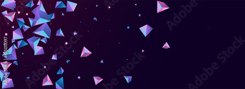 Gradient Polyhedron Vector Panoramic Dark Violet