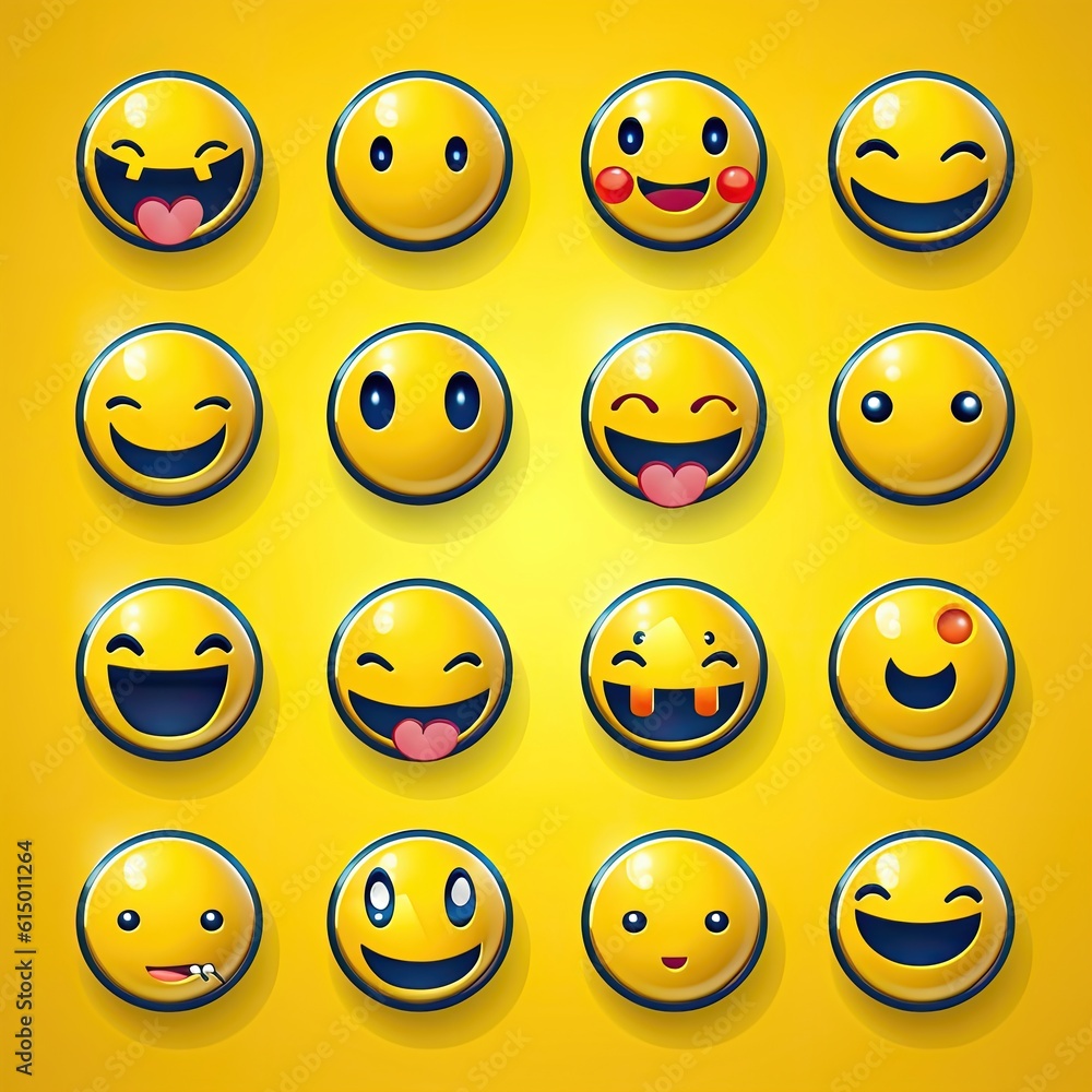Fototapeta premium expression emoji smiley ai generated