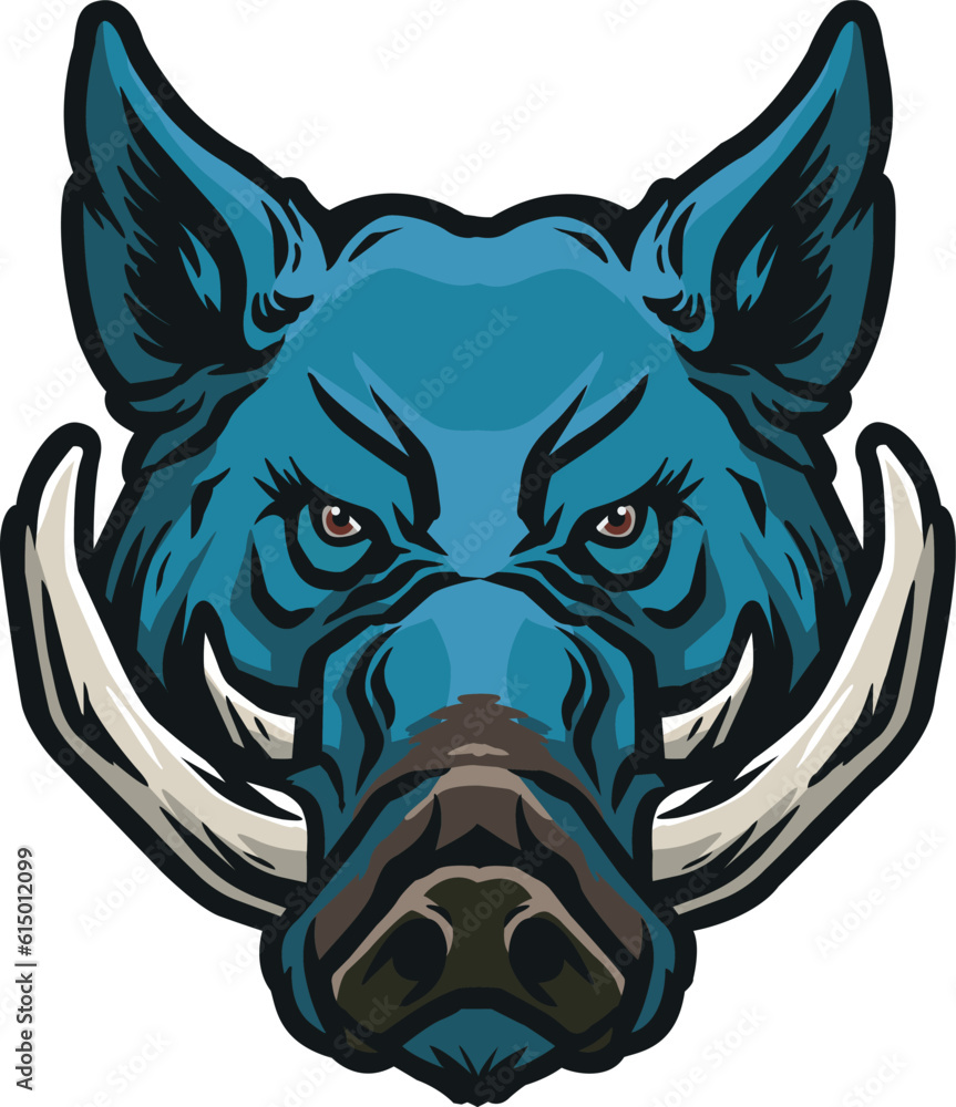 Obraz premium Wild Boar Face Illustration. Wild. Face. Vector