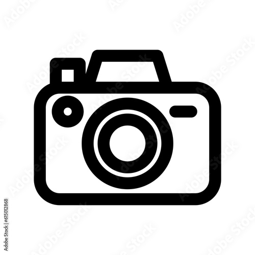 写真、カメラを表すラインスタイルのアイコン