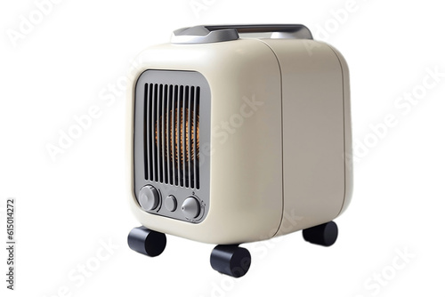 Portable Electric Heater Isolated on Transparent Background Illustration, AI