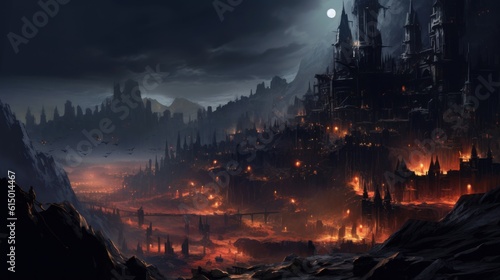 Dark Fantasy Landscape Game Art