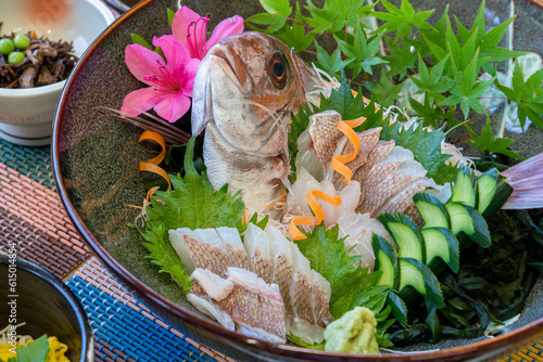 新鮮な鯛のお造り