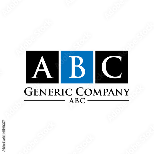 ABC letter generic logo design vector. English school badge vector logo, language learning emblem icon a b c letters. symbol of speaking club translation education modern simple flat design abstract