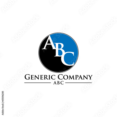 ABC letter generic logo design vector. English school badge vector logo, language learning emblem icon a b c letters. symbol of speaking club translation education modern simple flat design abstract
