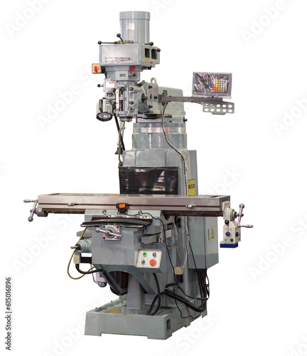 Milling machine isolated on white background with Clipping Path.