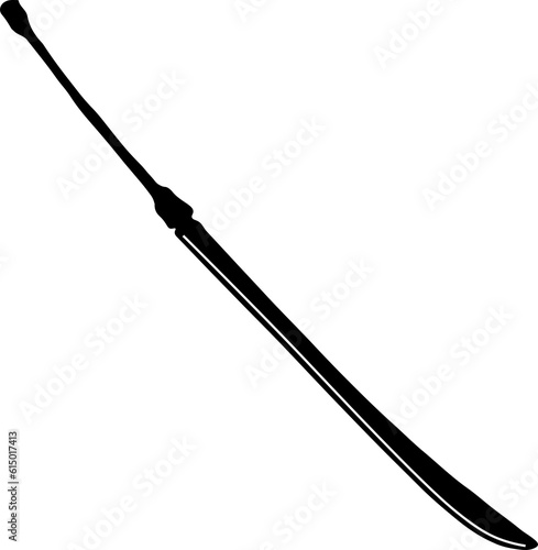 Black and white ancient swords