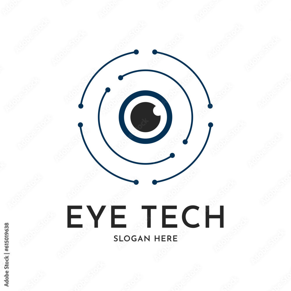 eye tech logo design concept eye tech logo design concept