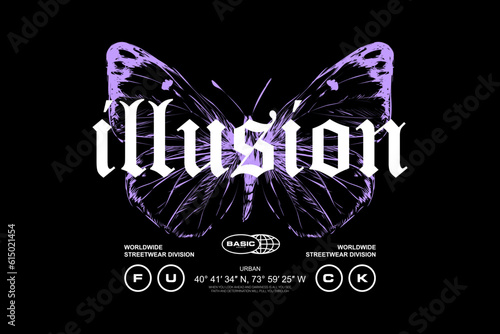 Modern streetwear graphic design t-shirt print design template