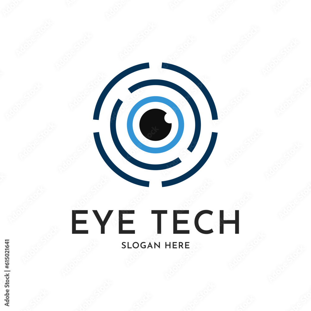 eye tech logo design concept