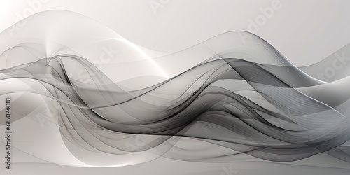 White abstract waves in black and white