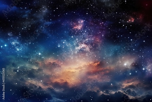 Universe night sky with nebula and stars © johndwilliams
