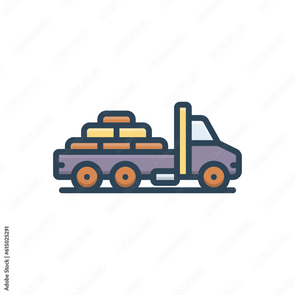 Color illustration icon for carrier 