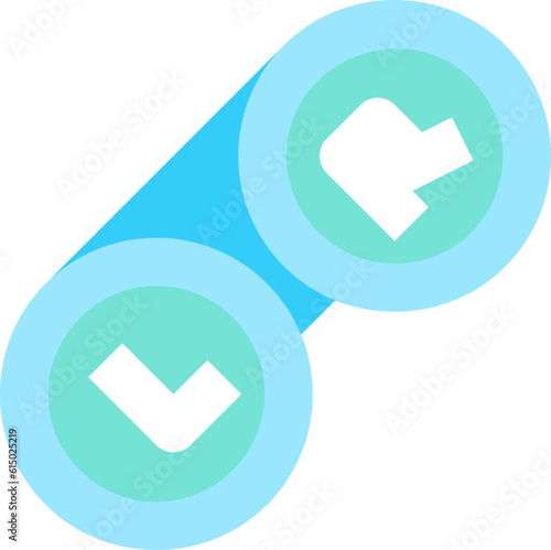 contact lense container flat icon
