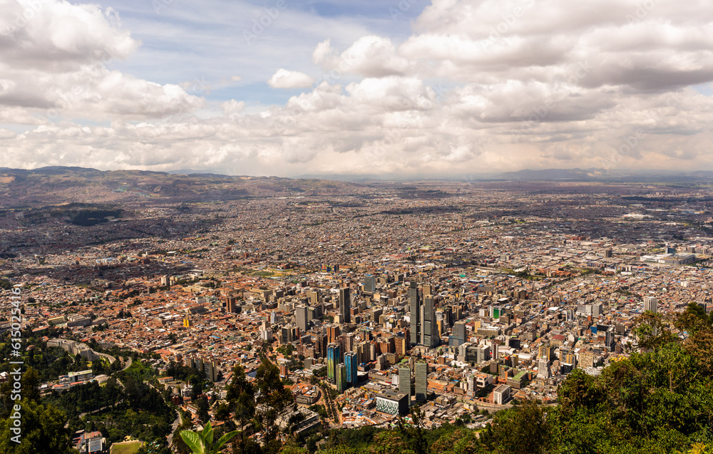 the city of bogota in colombia spectacular panoramic view from monserrate