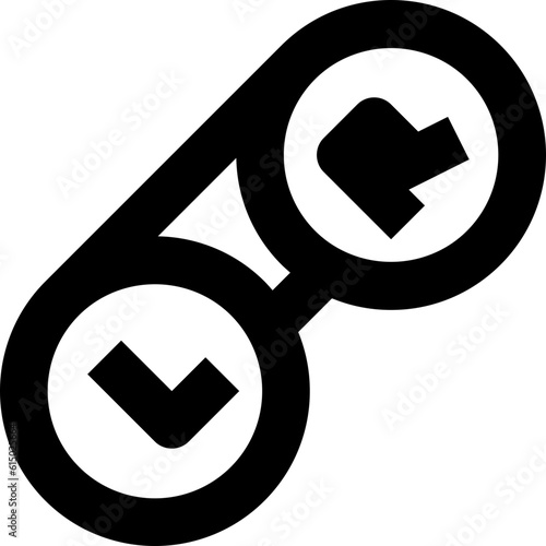 contact lense container black outline icon