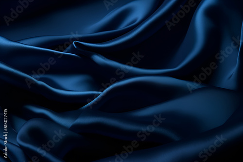 Wallpaper Mural Smooth elegant dark blue silk or satin luxury cloth texture can use as abstract background. Luxurious background design Torontodigital.ca