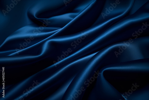 Wallpaper Mural Smooth elegant dark blue silk or satin luxury cloth texture can use as abstract background. Luxurious background design Torontodigital.ca