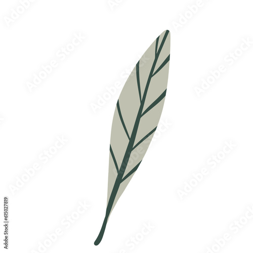  Hand-draw leaves in gouache digital illustration style
