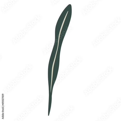  Hand-draw leaves in gouache digital illustration style