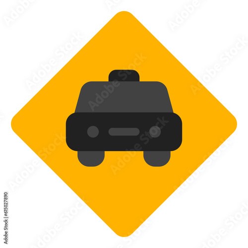 Taxi icon in flat style, use for website mobile app presentation