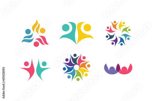 Set of ommunity logo design collection with modern idea concept