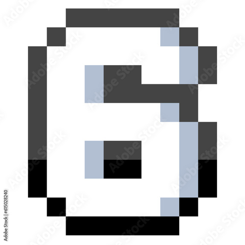 Pixel Number 6 With Black Line.