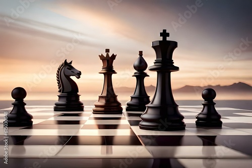 chess pieces on the board generative in ai technology