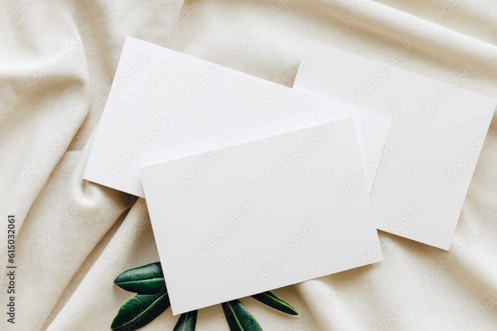 Delicately white silk background, white A4, A6 paper cards, business cards and flyers for a cosmetic company, beauty industry. Soft background, gentle colors. Generative AI Delicately white silk background, white A4, A6 paper cards, business cards and flyers for a cosmetic company, beauty industry. Soft background, gentle colors. Generative AI