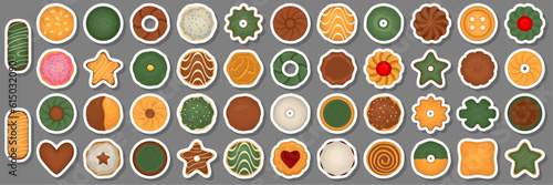 Big set homemade cookie different taste in pastry biscuit