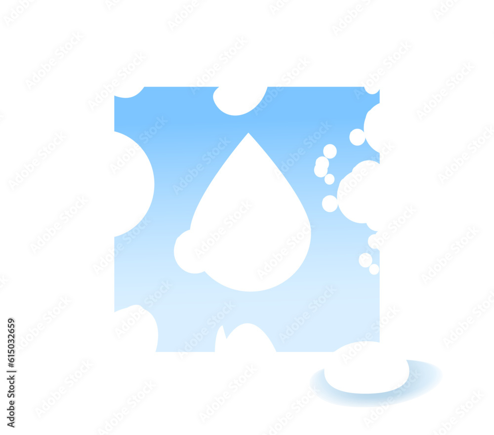 Obraz premium Water bubble on an isolated background.