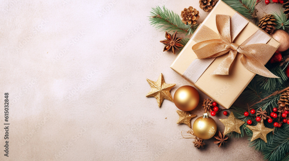 christmas decoration on wooden background christmas decoration on wooden background